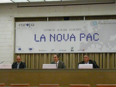 Josep Presseguer, en el decurs de la seva intervenció..