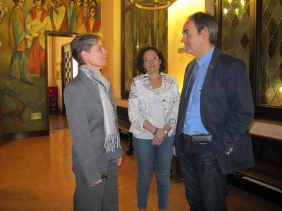 Foto 2. Noriega s’ha interessat per l’àmbit de Drets Civils de la Paeria.