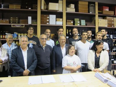 El regidor d'Esports, Txema Alonso, ha assistit a l'acte de signatura entre ambdós entitats.