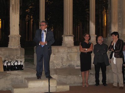 Foto 2. El paer en cap ha acompanyat els arquitectes de Lleida en la seva festa anual.