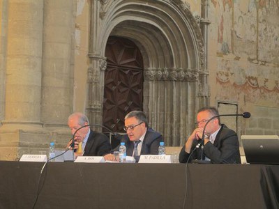 Foto 3. L'alcalde Ros, amb Jaume Herrera i Miquel Padilla.