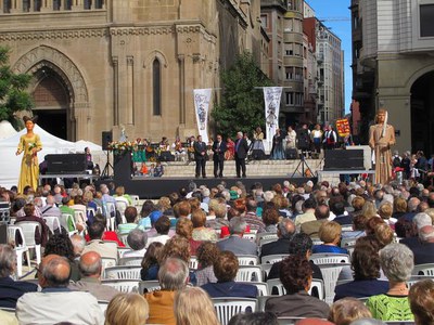 Foto 2. Ros ha agraït a la Casa de Aragón la participació en l’organització dels actes de la festivitat del Pilar a Lleida.