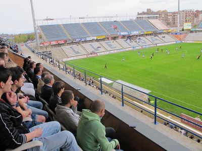Foto 2. El Lleida Esportiu ha derrotat el Zaragoza B, per 3 a 0, al Camp d'Esports i es consolida al segon lloc de la classificació.