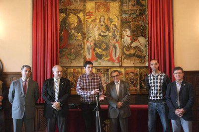 Foto 3. La recepció s'ha fet al Saló del Retaule.