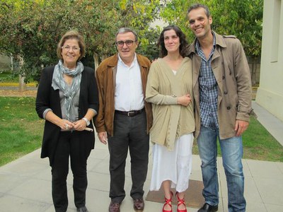 Foto 3. Ros i Parra, amb actors principals.