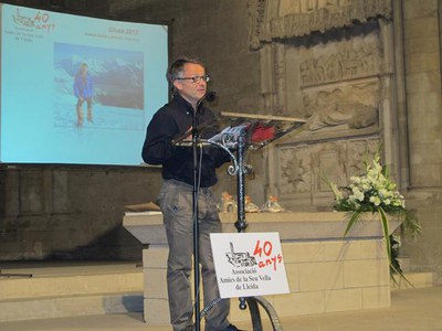 Foto 4. L'alpinista lleidatà Juanjo Garra ha estat l'encarregat de fer la glossa.