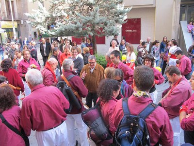 Foto 2. Ros, amb els castellers de Lleida.