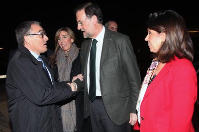 Foto 2. Ros ha donat la benvinguda al president del Govern Espanyol.