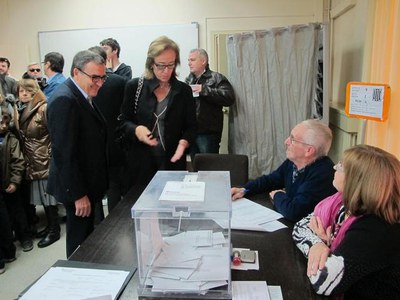 Foto 2. El paer en cap ha confirmat que la jornada electoral s'està desenvolupant amb total normalitat.
