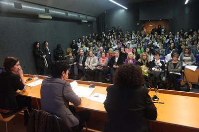 La Sala Jaume Magre ha estat l'escenari de les jornades, que des d'aquest any duu el nom Memorial Hortènsia Alonso..