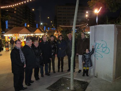 Foto 3. També s'ha fet una encesa simbòlica de les llums d'aquest espai.