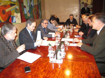 Foto 2. Aquest dilluns, el paer en cap també s'ha reunit amb els representants sindicals.
