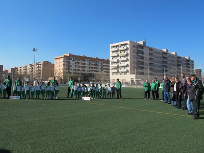 Foto 3. La presentació s'ha fet al camp del Balàfia.