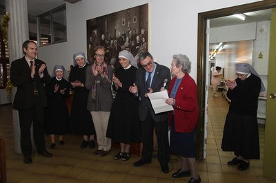 El paer en cap ha saludat i ha felicitat el Nadal als avis i àvies de la residència..