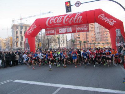 Foto 3. Rafael Peris, de la sortida de la cursa atlètica.