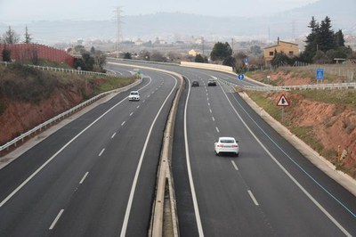 Imatge de l'Eix Transversal desdoblat, inaugurat el passat 4 de gener..