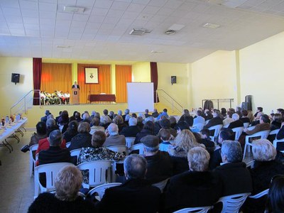 Foto 6. La lectura del pregó s'ha fet al casal cultural.