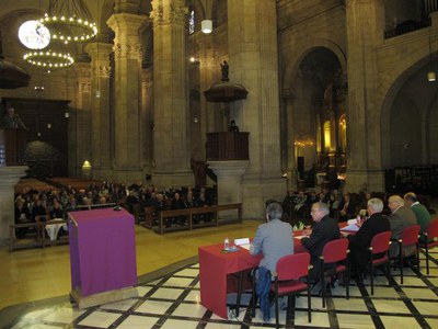 Foto 2. El bisbe de Lleida ha presidit l'acte, a la Catedral Nova.