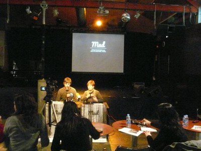 Fotografia 2. El Cafè del Teatre ha acollit aquest matí la presentació del Músiques Disperses d'enguany.