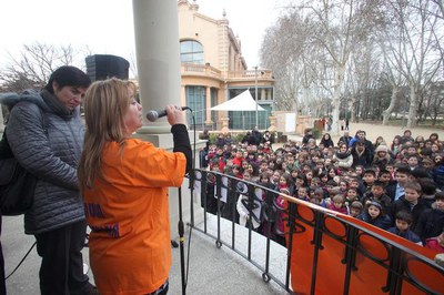 Un moment de l'acte celebrat als Camps Elisis..