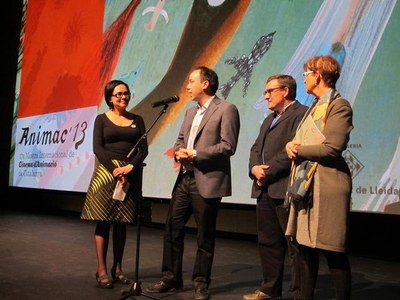 Foto 2. Nico Matji, productor executiu de Tadeu Jones, ha assistit a l'acte de clausura.