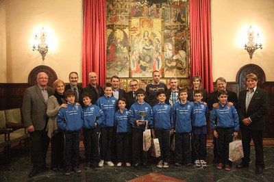 L'Ajuntament ha felicitat els jugadors benjamins de l'ICG..