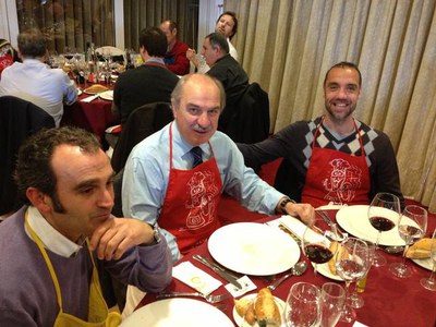 Txema Alonso amb l'entrenador de futbol José Manuel Esnal "Mané" al Caragol Tour..