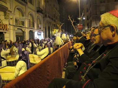 La Processó dels Dolors ha mantingut el recorregut d'altres anys.