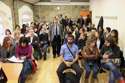 La recepció als joves i tutors de la línia de pràctiques no remunerades del pla Oqp't ha tingut lloc a l'IMO..