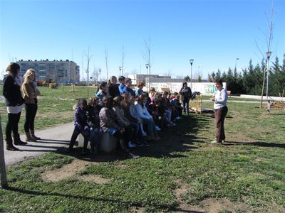Diversos centres educatius de la ciutat han participant en la campanya de plantació d'arbres de la Paeria, en el marc de l’Agenda 21.