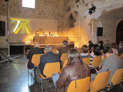 La sala de la Canonja del Turó de la Seu Vella ha acollit aquest matí la xerrada "Què vol dir democràcia i participació a les societats del coneixeme….