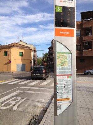 Parada del Recorrido de Pardinyes, una de les noves amb tota la informació.