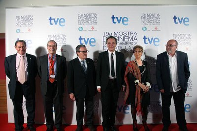 El paer en cap amb l'actor José Coronado, al photocall de la gala inaugural de la 19a Mostra.