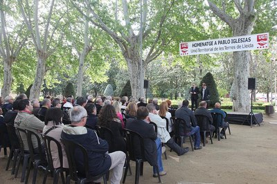 Àngel Ros ha participat l’acte commemoratiu del Primer de Maig de la UGT als Camps Elisis.