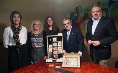 L'alcalde ha rebut les emprenedores de Cuitbis, liderades per la coneguda nutricionista Antonieta Barahona.