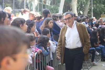 Àngel Ros ha assistit a l'espectacle del Club Banyetes, que s'ha fet als Camps Elisis.