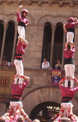 Els Castellers de Lleida han compartit Diada Castellera amb la Vella dels Xiquets de Valls i els Xiquets de Reus.