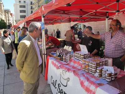 El Mercat de l'Hort a Taula, aquest diumenge, a la plaça de Sant Joan.