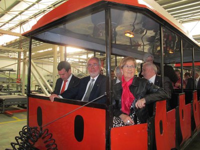 La celebració d'Arilfrut ha inclòs una visita a les instal·lacions amb tren.