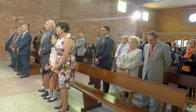 Diversos regidors han assistit a la missa de festa major d'aquest matí al Pla de Gualda.