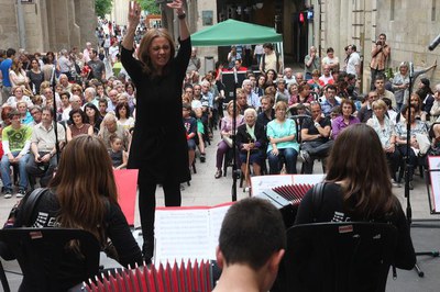 Un dels concerts, a la plaça de la Paeria..