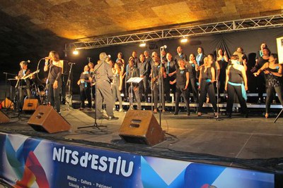 La plaça de la Llotja, amb l'espectacle Connecta amb la Nit de Llotja Gospel, dins de les Nits d'Estiu 2013.