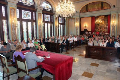L'alcalde Ros ha presidit a la Paeria la conferència inaugural, a càrrec de Marina Geli, dels actes commemoratius de la Diada.