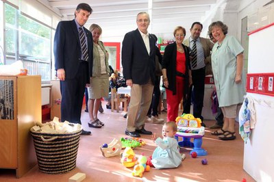 Jesús Castillo i Miquel Àngel Cullerés han visitat l'Escola Bressol de Cappont..