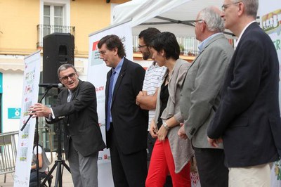 L'alcalde de Lleida, Àngel Ros, ha rebut els participants als quals se’ls ha comunicat el resultat de la prova.