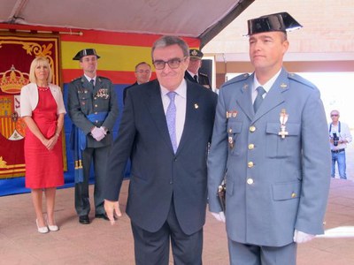 Ros també ha felicitat els agents guardonats, en l'acte institucional de la patrona de la Guàrdia Civil.