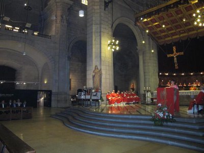 L'alcalde Ros assisteix a lla missa d’acció de gràcies per la beatificació del bisbe Salvi Huix i Miralpeix.