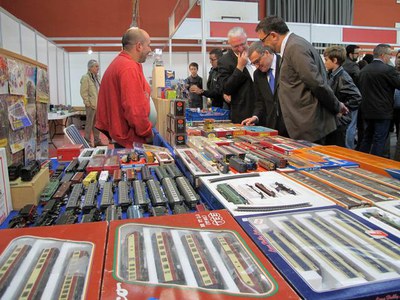 L'alcalde Ros amb l'alcalde de Gelida, Lluís Valls, i el diputat provincial, Rafel Roig, a FuniFira.