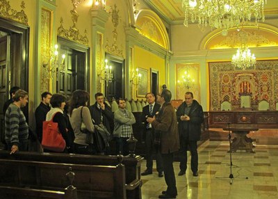 La recepció s'ha fet aquesta tarda al Saló de Sessions i al Saló del Retaule i també han visitat el Museu de la Paeria.