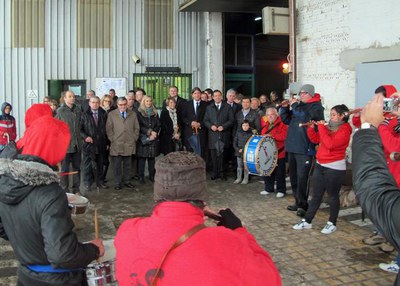 La comitiva ha visitat la Cooperativa del Camp Foment Maialenc.